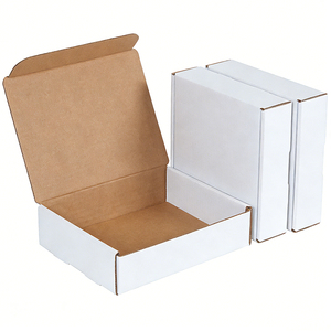 Caja de Envío Corrugada de Cartón Kraft Ecológica, Material Reciclado, Diseño Reutilizable, Laminación Mate, Personalizable para Papelería - Product Image 1