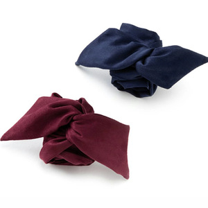 Japanese style solid color hairband for women, hair <b>tie</b> for ponytail, headband, hair rope, Mori style wide and cute wire velvet - Product Image 3