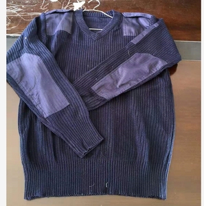 HBS42 Pull tactique de combat bleu marine pour hommes, col rond avec double couture, pour la chasse, les sports de plein air et le tir - Product Image 2