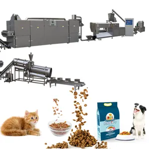 Extrusora de alimentos para perros y gatos, máquina extrusora de gran capacidad para alimento de animales y peces