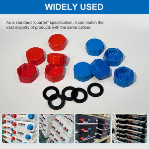 Conexiones Profesionales para Calentadores de Agua, Tapones ABS Rojos y Azules de G1/2' con Juntas Herméticas, Tapas Universales para Tuberías - Product Image 2
