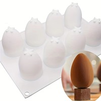 3D siliconen mal fondant siliconen mal chocolade reep mal siliconen mallen voor decoratie paasei 8 holtes mousse cake DIY ook