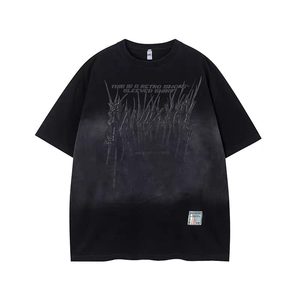 <span class=keywords><strong>T</strong></span>-<span class=keywords><strong>Shirt</strong></span> Girocollo 100% Cotone 230g, Effetto Sfumato e Grafica 3D, Morbida e Alla Moda Oversize, per Abbigliamento Casual - Product Image 3