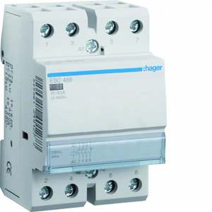 ESC466 Personalizzabile con Contattore Standard Hager 63 A 230 V AC 3 NO + 1 NC 3 Moduli DIN - Product Image 1
