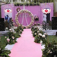 Tapis décoratif de fond de scène rose de fête d'anniversaire de coureur de tapis d'allée de mariage rose acheter de Chine