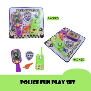 Điện thoại đồ chơi cho trẻ em cảnh sát chơi thiết lập đồ chơi trẻ em Huy hiệu Talkie còi Máy quét đồ chơi vui nhộn