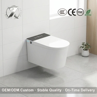 WC intelligent mural avec siège à fermeture douce, couvercle à ouverture automatique, design peu encombrant, service OEM/ODM