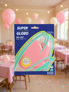 Palloncini a Cuore Super Globo Rosa Pastello 10 Pollici per Decorazioni Festa Compleanno Bambini in Lattice - Product Image 2