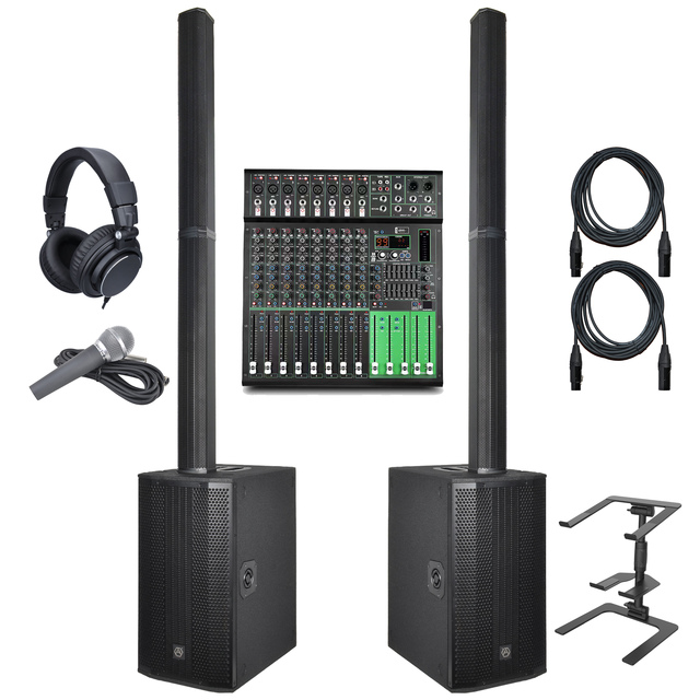 Accuracy Pro Audio DJSET002 DJ Speaker Set System Professional Mixer Controller Full Set Sounds DJ Set for Studio