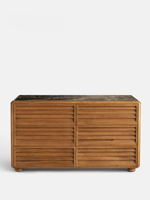 Commode antique pour salon, armoire de rangement avec panneaux en bois massif, design rétro vintage