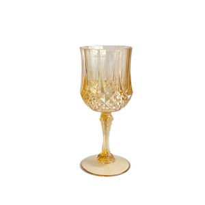 Flûtes à champagne de luxe européennes de 220 ml, couleur diamant, gobelets en plastique gaufré pour mariage, jus, vin, verre à vin rouge personnalisé - Product Image 1