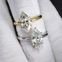 Bague en platine minimaliste avec diamant de laboratoire taille marquise 2,5 carats pour femme et homme, idéale pour mariage, fiançailles, anniversaire