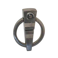 Poignée de porte noire en alliage de zinc laiton antique, motif tête de lion personnalisée, pour entrée