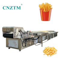 Friteuse électrique de haute qualité pour frites de pommes de terre, capacité 300-500 kg/h, certifiée CE ISO