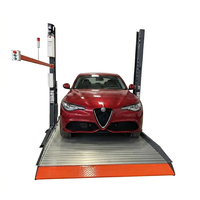 Élévateur de stationnement de voitures à deux poteaux 2300/2700 kg avec moteur 2,2 kW, empileur de voitures vertical multi-tension simple pour garage domestique