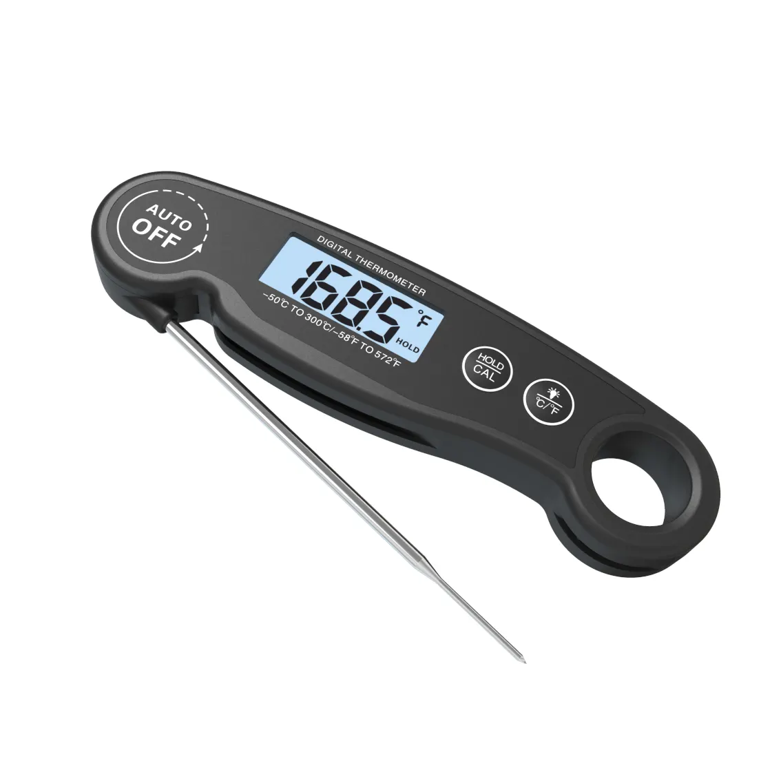 Novelty ABS LCD Lighted Wireless Digital Meat Thermometer With Battery For Household