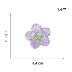 Self Sticker Embroidered Exquisite Macaron Color Flower Patches for Clothes Bag Decoration - Product Image 4