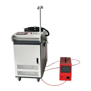 Mesin pemotong pembersih laser ultrasonik portabel, mesin pemotong pembersih laser aluminium otomatis pengelasan 1000W 2000W 3000W frekuensi tinggi