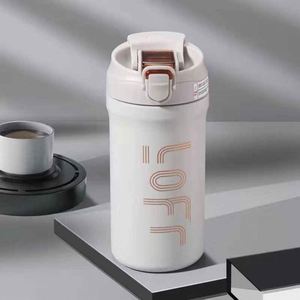 Stainless Steel Vacuum Tumbler Double Wall <b>Insulated</b> Travel <b>Mug</b> With Lid Black And White Minimalist Design For Office Use - Product Image 4
