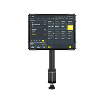 Support de tablette en métal antivol Peacemounts à rotation 360 degrés, capacité de 20 lb, noir/blanc, hauteur du poteau de 180 mm pour tablettes