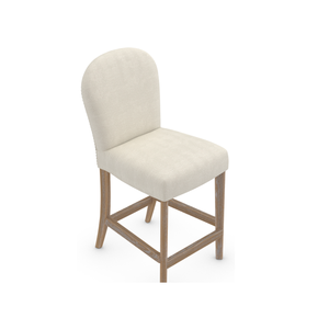 Барный стул премиум-класса с обивкой, ножки из массива дуба, мягкое тканевое сиденье и спинка, идеальный барный стул - Product Image 2