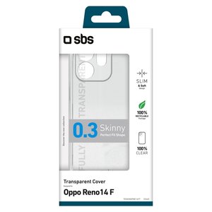 เคสโทรศัพท์มือถือกันกระแทกใส TPU รุ่น Cover Oppo Reno14 F SKINNY TPU Clear Shockproof TESKINOPRE14FT - Product Image 2