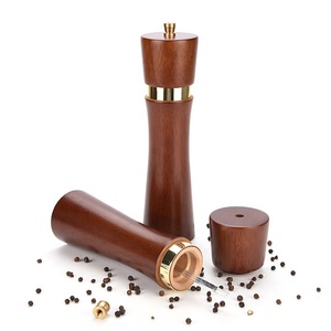 Elaborato Selezionare In Oro Rosa In Acciaio Inox Meccanismo di 8 pollici di Legno Salt and Pepper Mill Grinder - Product Image 2