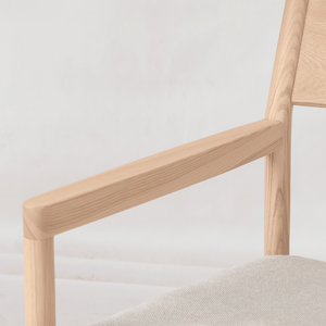 Chaise de salle à manger moderne Viet Nam SCANIA Bois d'hévéa synthétique Siège rembourré Chaises de salle à manger tissu résistant à l'eau et à l'huile - Product Image 1