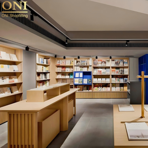 Estantería <span class=keywords><strong>Central</strong></span> de varios niveles Vitrina de madera Librería Muebles de biblioteca - Product Image 2