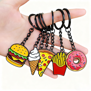 Porte-clés en métal promotionnels, logo personnalisé, porte-clés design, porte-clés mignon, porte-clés en émail kawaii, porte-clés à bulles de lait au thé Boba, accessoires - Product Image 1