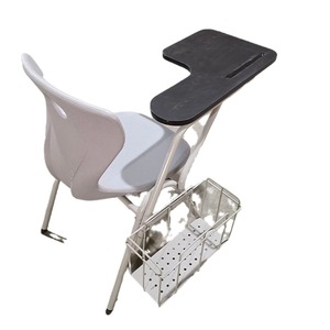 Conjunto de Silla y Escritorio para Estudiantes con Mesa Adjunta para Uso Escolar, Material ABS Blanco - Product Image 3