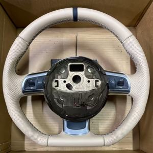 Volant en cuir blanc perforé pour <span class=keywords><strong>Audi</strong></span> B9 A3 A4 A5 S4 RS5 S3 S4 S5 A6 A7 A8 Q5 Q7 TT R8 S6 RS6 RS7 S7 B8.5 B8 - Product Image 1