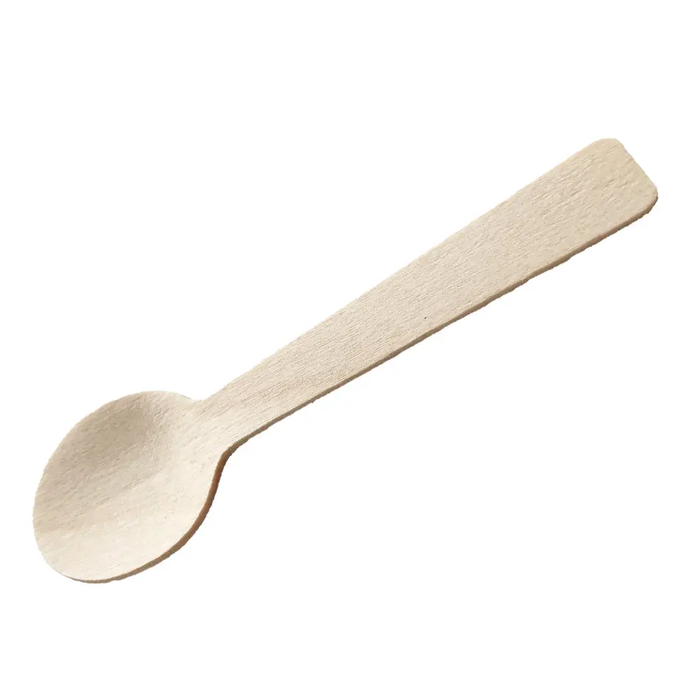 Custom Logo Natural Birch Wood Biodegradable Party Cutlery Disposable Wooden Cutlery Spoon Fork Knife