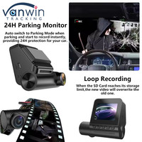Haute qualité Mini double objectif GPS Dash Cam 4K Vision nocturne WDR HD 1080P enregistrement en boucle véhicule avant Parking 170 degrés