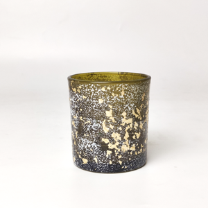 Decoración del hogar 6oz 8oz 10oz 12oz 14oz de lujo de Navidad <span class=keywords><strong>blanco</strong></span> <span class=keywords><strong>verde</strong></span> oro recto candelabros de vidrio linternas y tarros de velas taza - Product Image 6