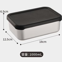 Boîte à lunch portable en acier inoxydable avec couvercle et logo personnalisé