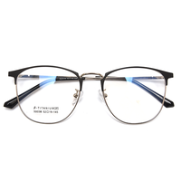 Lunettes en titane unisexe, demi-lune en métal, monture optique rétro