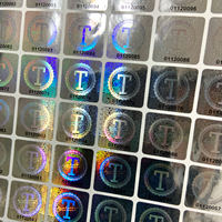 Étiquettes de sécurité avec logo personnalisé autocollants hologrammes étanches à usage unique avec fond de texte