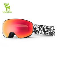 Qunature Parent-enfant extérieur double couche anti-buée lunettes de ski unisexe Snowboard Googles Lunettes Logo personnalisé Lunettes de ski de neige