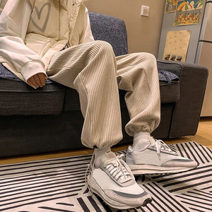 <strong>Men</strong> Baggy <strong>Classic</strong> Style Casual Pants Loose Straight Pants <strong>Corduroy</strong> <strong>Trousers</strong> - Product Image 5