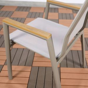 Ensemble <span class=keywords><strong>de</strong></span> table <span class=keywords><strong>et</strong></span> <span class=keywords><strong>de</strong></span> chaises <span class=keywords><strong>de</strong></span> <span class=keywords><strong>jardin</strong></span> modernes <span class=keywords><strong>en</strong></span> <span class=keywords><strong>aluminium</strong></span> PRUNIA pour 6 personnes, élégant pour les événements <span class=keywords><strong>en</strong></span> plein air - Product Image 5