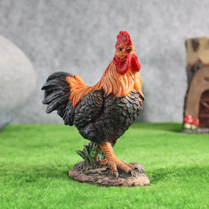 Figura de Gallo y Gallina de Estilo Rústico <span class=keywords><strong>Americano</strong></span>, Hecha a Mano y Pintada a Mano, Adorno de Resina para Jardín, Decoración del Hogar - Product Image 4