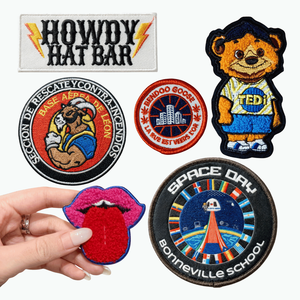 Custom Logo Embroidered Patch Metal <strong>Crafts</strong> Personalized <strong>Iron</strong> on Patches for Jacket &amp; Hat &amp; Backpack - Product Image 1