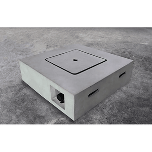 DB Santiago หลุมไฟสี่เหลี่ยมทันสมัย30 "พร้อมฝาป้องกันสำหรับกลางแจ้งบ้านสวนสวนคอนกรีตเสร็จ - Product Image 4