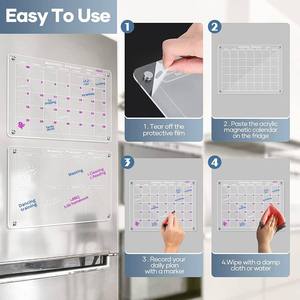 ปฏิทินอะคริลิคแบบแม่เหล็กติดตู้เย็น วางแผน<span class=keywords><strong>ราย</strong></span><span class=keywords><strong>สัปดาห์</strong></span>แบบลบได้ <span class=keywords><strong>ส</strong></span>ำหรับตู้เย็น - Product Image 2