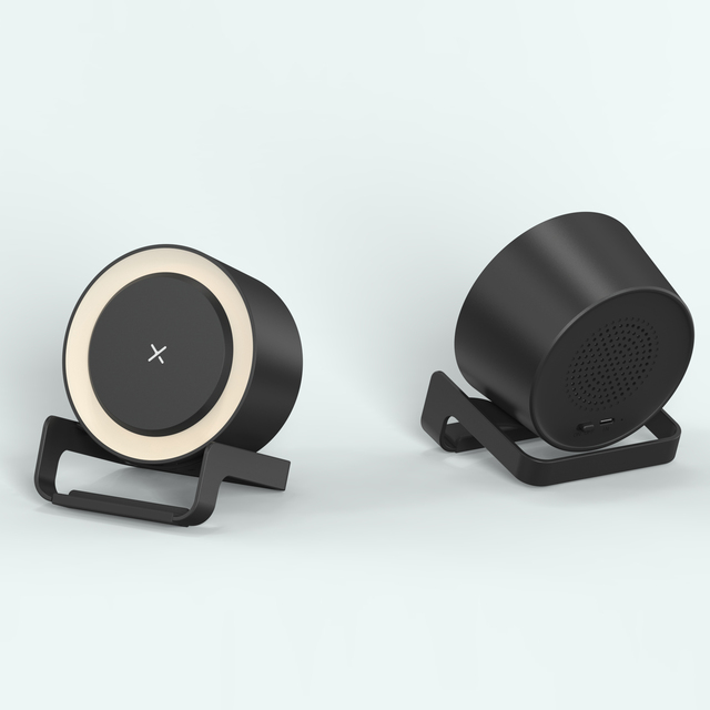 Multi-functional 4 in 1 Wireless Charger Bluetoothspeaker Wireless Charging Stand with BT Speaker