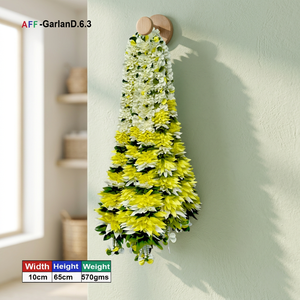 Guirlande de fleurs artificielles Dhol Ladi en plastique, fabriquée à la main, écologique, vente en gros, modèle AFF-Garland-6.3 Rs.1800/10pcs - Product Image 2