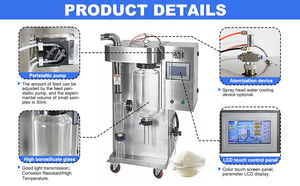 Equipo de secador por pulverización industrial de laboratorio utilizado para la fabricación de café instantáneo, leche en polvo, huevo en polvo y saborizantes - Product Image 5