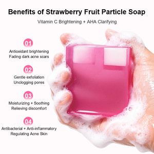 <span class=keywords><strong>Sapone</strong></span> Solido Artigianale alla Fragola 100g - Trattamento Schiarente Anti-<span class=keywords><strong>Acne</strong></span>, Pulizia dei Pori, Controllo del Sebo <span class=keywords><strong>per</strong></span> Viso e Corpo - Product Image 2