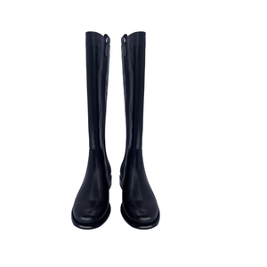 Bottes d'hiver Grecca en cuir de vachette de première qualité, doublées de fourrure chaude, pour toutes les saisons, bottines tendance noires pour femmes - Product Image 2